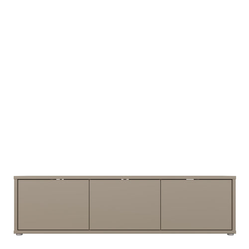 Alice Springs Wide TV Cabinet with 3 Doors Push-to-Open in Taupe - image 2