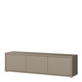 Alice Springs Wide TV Cabinet with 3 Doors Push-to-Open in Taupe - image 3