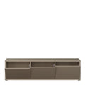 Alice Springs Wide TV Cabinet with 3 Doors Push-to-Open in Taupe - image 5