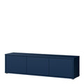 Alice Springs Wide TV Cabinet with 3 Doors Push-to-Open in Night Blue - image 3