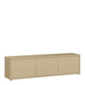 Alice Springs Wide TV Cabinet with 3 Doors Push-to-Open in Butter Yellow