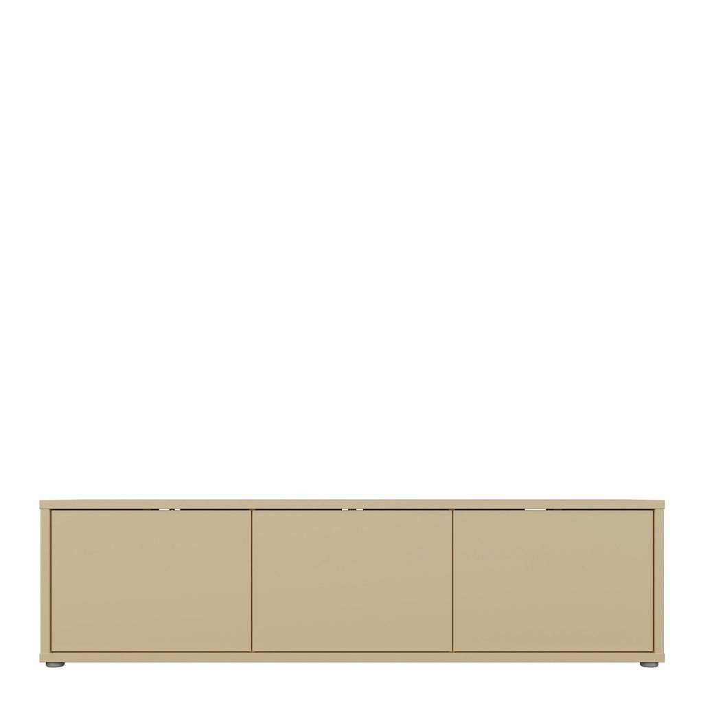 Alice Springs Wide TV Cabinet with 3 Doors Push-to-Open in Butter Yellow - image 2