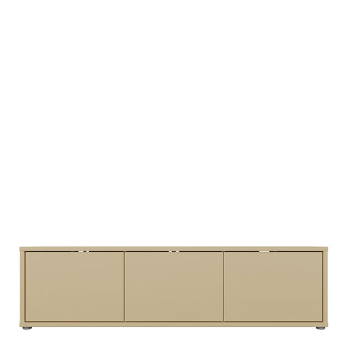 Alice Springs Wide TV Cabinet with 3 Doors Push-to-Open in Butter Yellow - image 2
