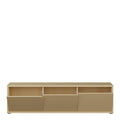 Alice Springs Wide TV Cabinet with 3 Doors Push-to-Open in Butter Yellow - image 5