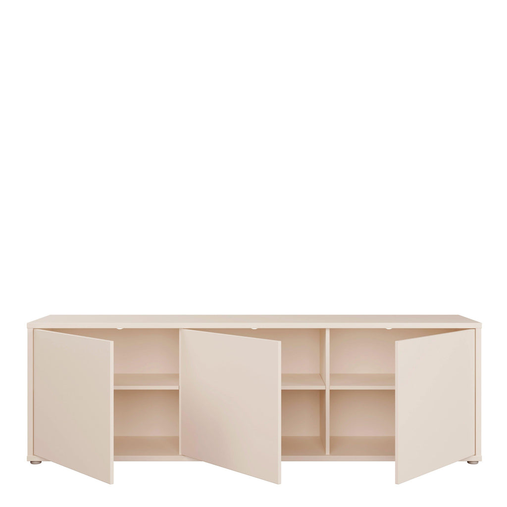 Alice Springs Large TV Cabinet with 3 Doors Push-to-Open in Sand - image 5