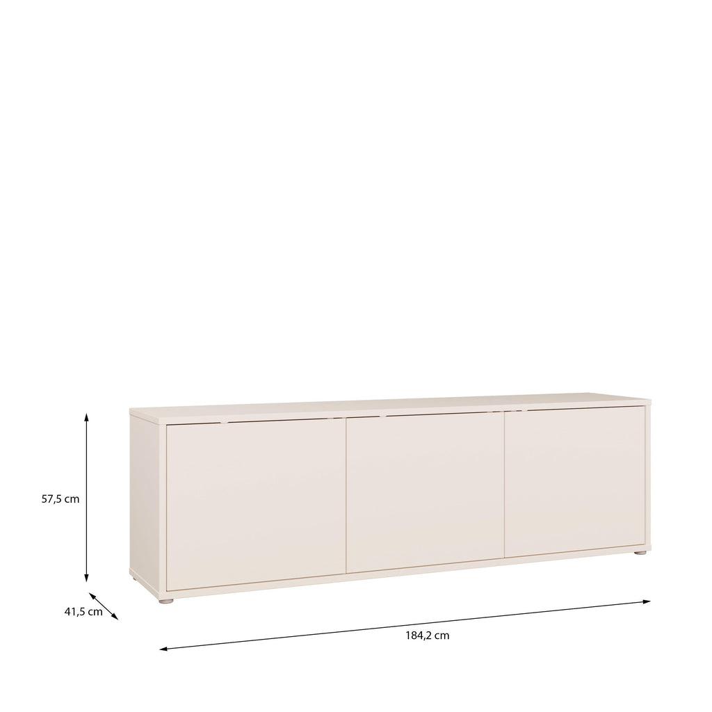 Alice Springs Large TV Cabinet with 3 Doors Push-to-Open in Sand - image 7