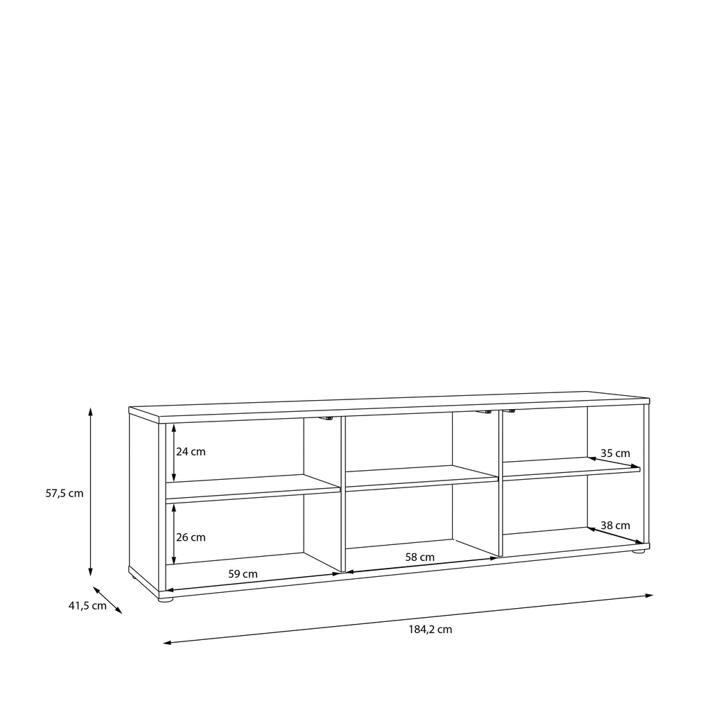 Alice Springs Large TV Cabinet with 3 Doors Push-to-Open in Sand - image 8