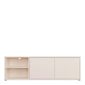 Alice Springs Wide TV Cabinet with 2 Doors Push-to-Open & 1 Open Shelf in Sand - image 2