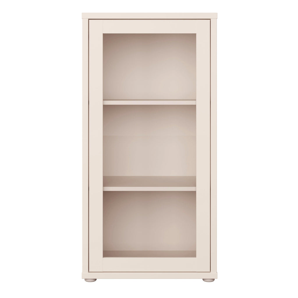 Alice Springs Low Glass Fronted Cabinet with Push-to-Open Door in Sand - image 2