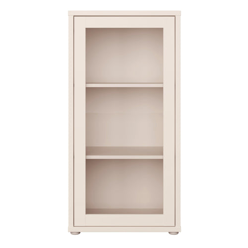 Alice Springs Low Glass Fronted Cabinet with Push-to-Open Door in Sand - image 2
