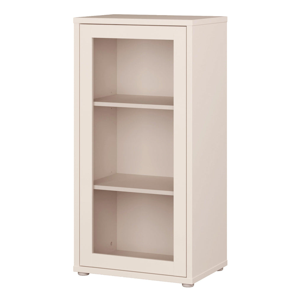 Alice Springs Low Glass Fronted Cabinet with Push-to-Open Door in Sand - image 3