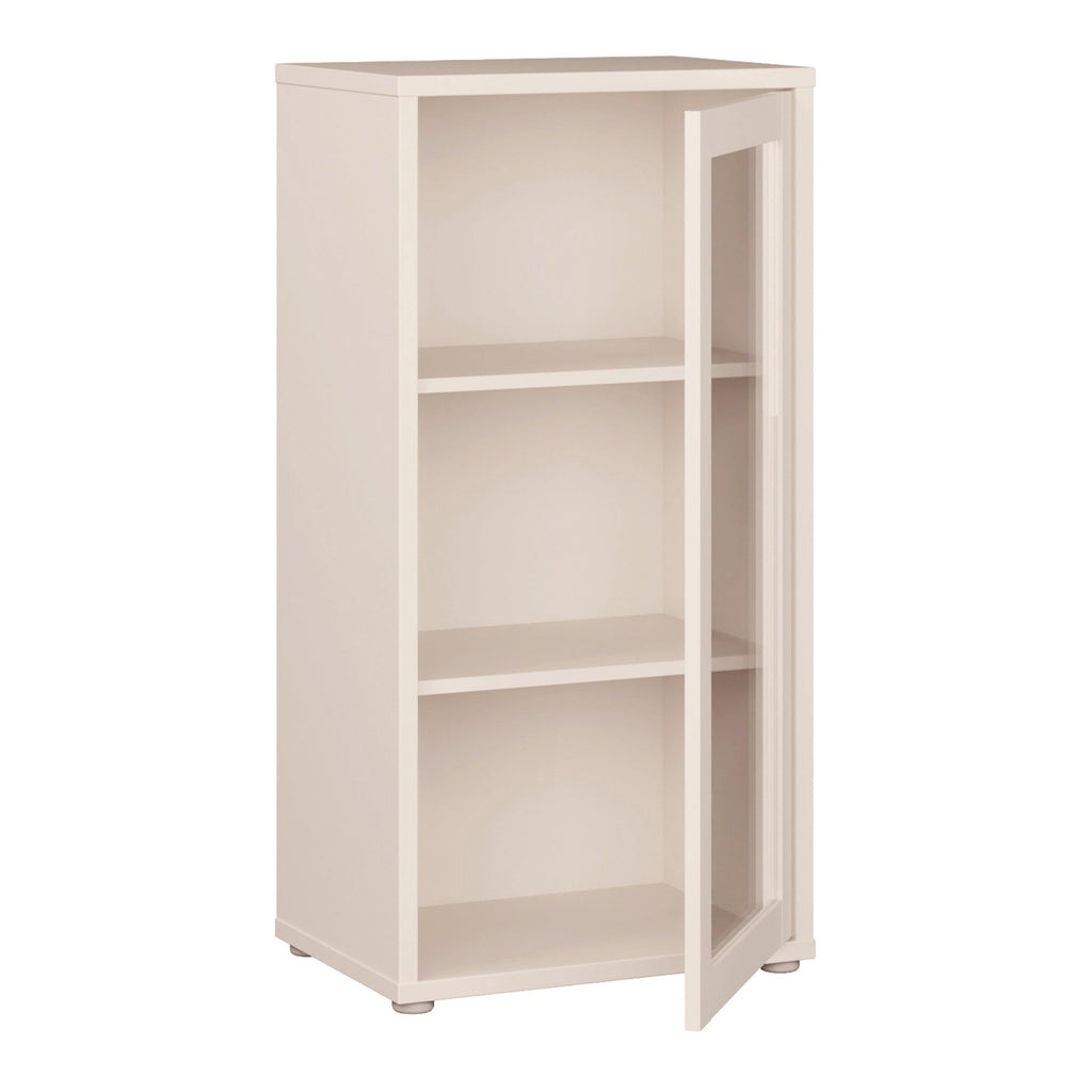 Alice Springs Low Glass Fronted Cabinet with Push-to-Open Door in Sand - image 4