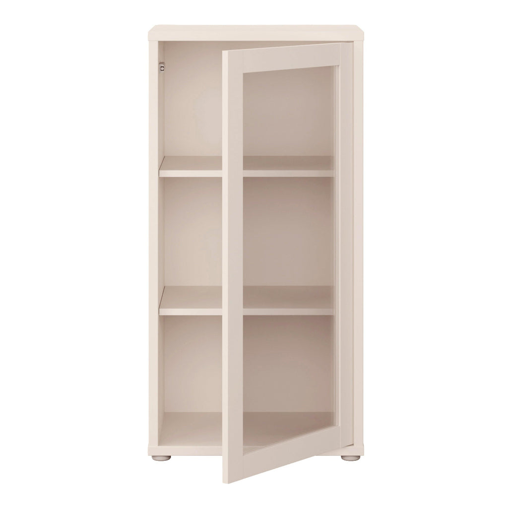 Alice Springs Low Glass Fronted Cabinet with Push-to-Open Door in Sand - image 5