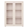 Alice Springs Low Glass Fronted Cabinet with 2 Push-to-Open Doors in Sand - image 2