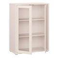 Alice Springs Low Glass Fronted Cabinet with 2 Push-to-Open Doors in Sand - image 4