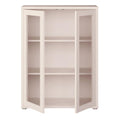 Alice Springs Low Glass Fronted Cabinet with 2 Push-to-Open Doors in Sand - image 5