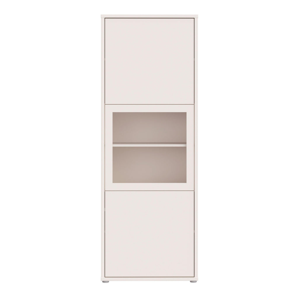 Alice Springs Narrow Display Cabinet with 3 Push-to-Open Doors in Sand - image 2