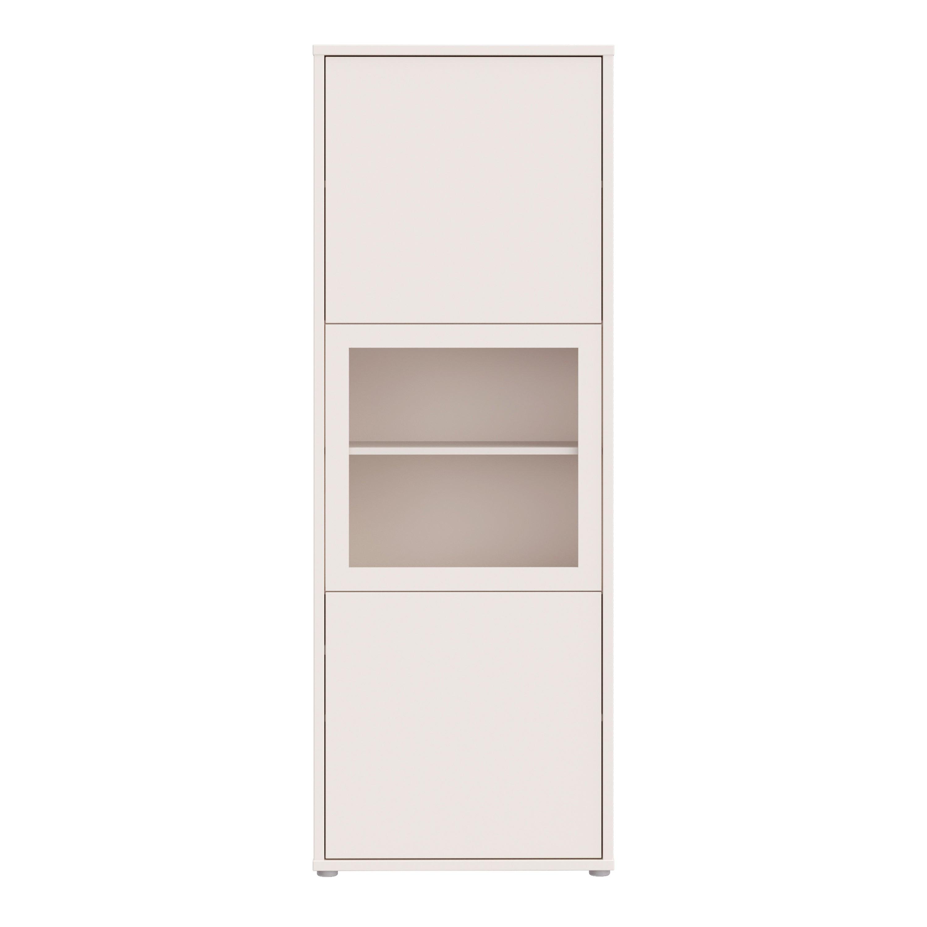 Alice Springs Narrow Display Cabinet with 3 Push-to-Open Doors in Sand - image 2