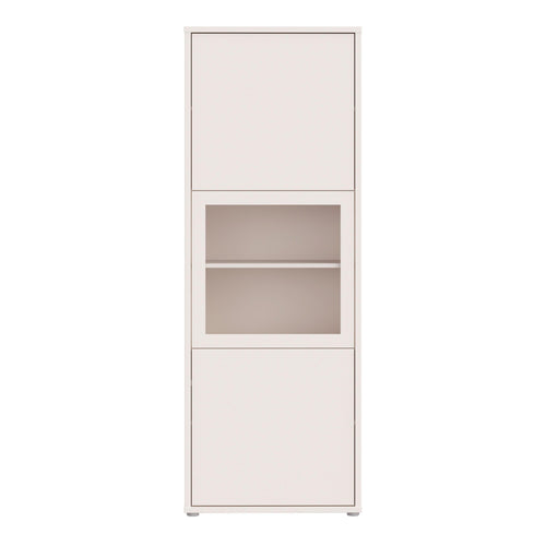 Alice Springs Narrow Display Cabinet with 3 Push-to-Open Doors in Sand - image 2