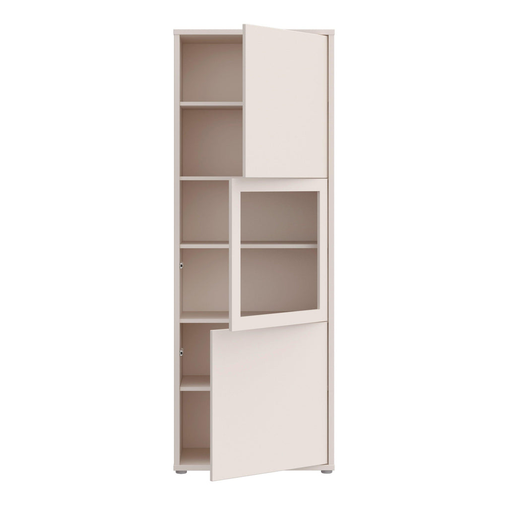 Alice Springs Narrow Display Cabinet with 3 Push-to-Open Doors in Sand - image 5