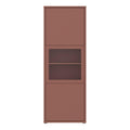 Alice Springs Narrow Display Cabinet with 3 Push-to-Open Doors in Terracotta - image 2