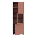 Alice Springs Narrow Display Cabinet with 3 Push-to-Open Doors in Terracotta - image 5