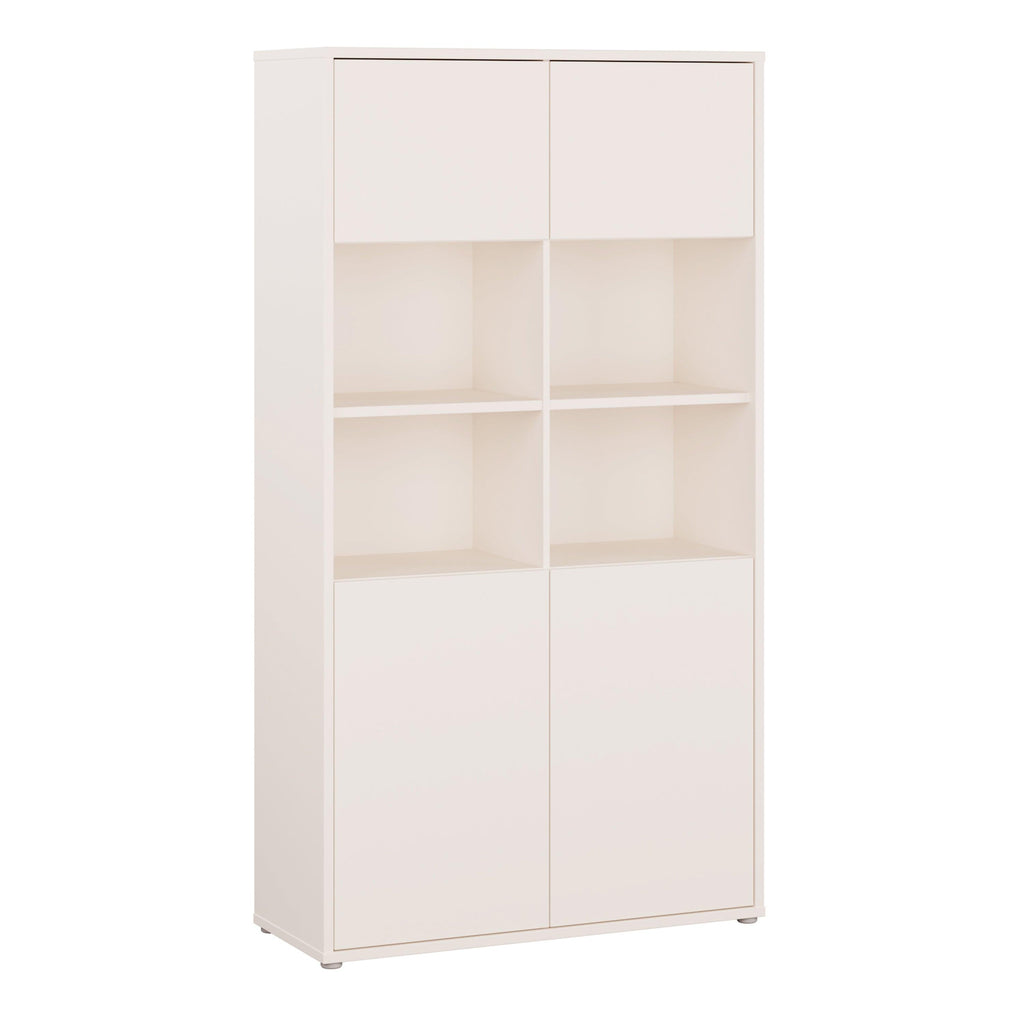 Alice Springs Wide Storage Cabinet 4 Doors Push-to-Open & 2 Central Shelves Sand