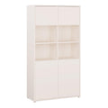 Alice Springs Wide Storage Cabinet 4 Doors Push-to-Open & 2 Central Shelves Sand