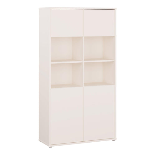Alice Springs Wide Storage Cabinet 4 Doors Push-to-Open & 2 Central Shelves Sand