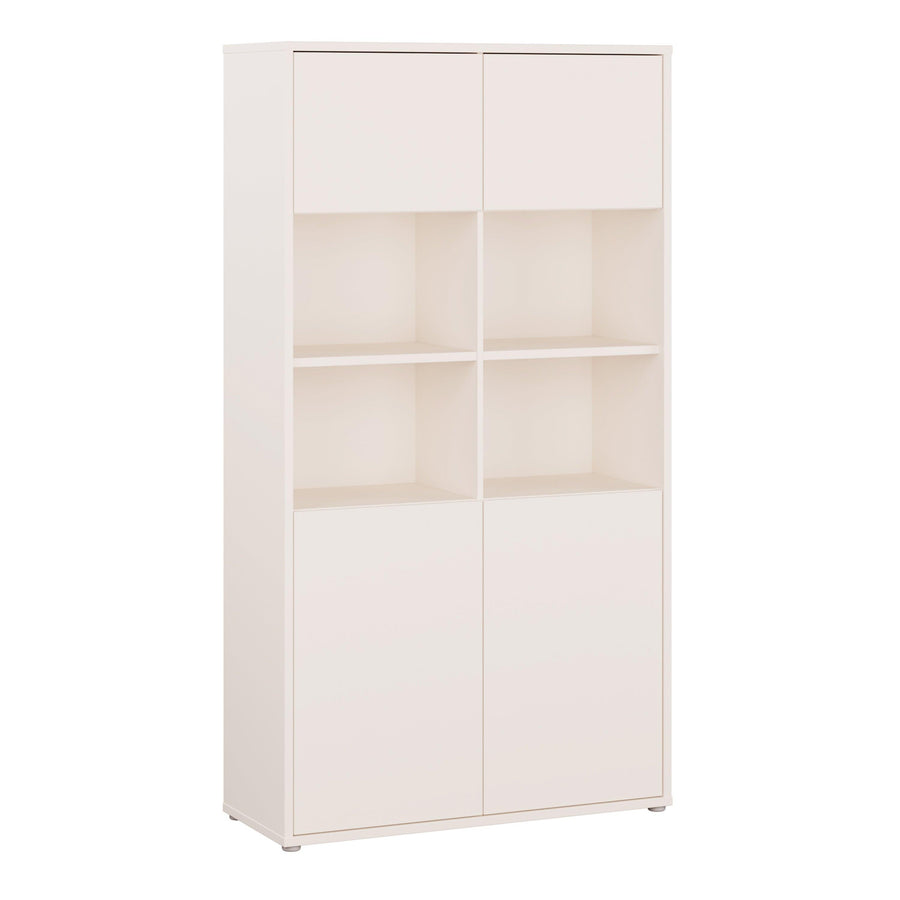 Alice Springs Wide Storage Cabinet 4 Doors Push-to-Open & 2 Central Shelves Sand