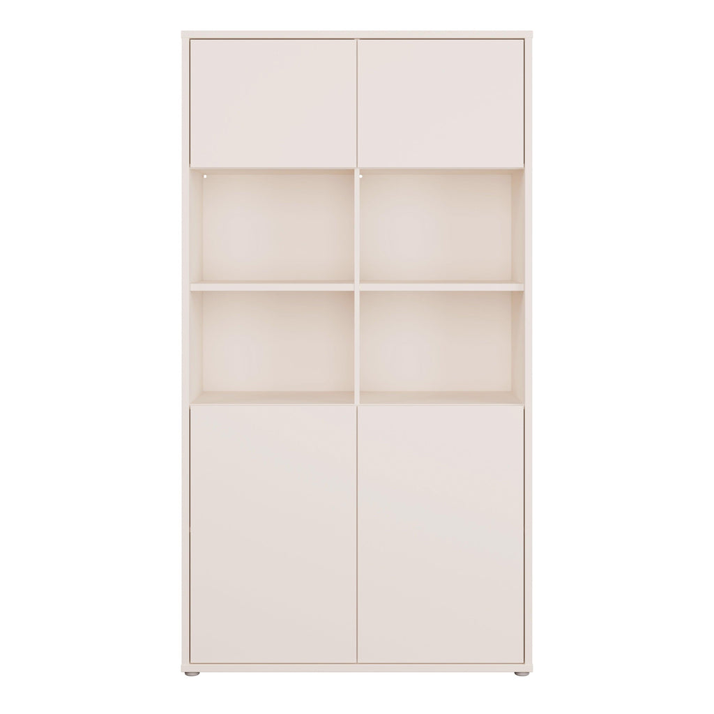 Alice Springs Wide Storage Cabinet 4 Doors Push-to-Open & 2 Central Shelves Sand - image 2