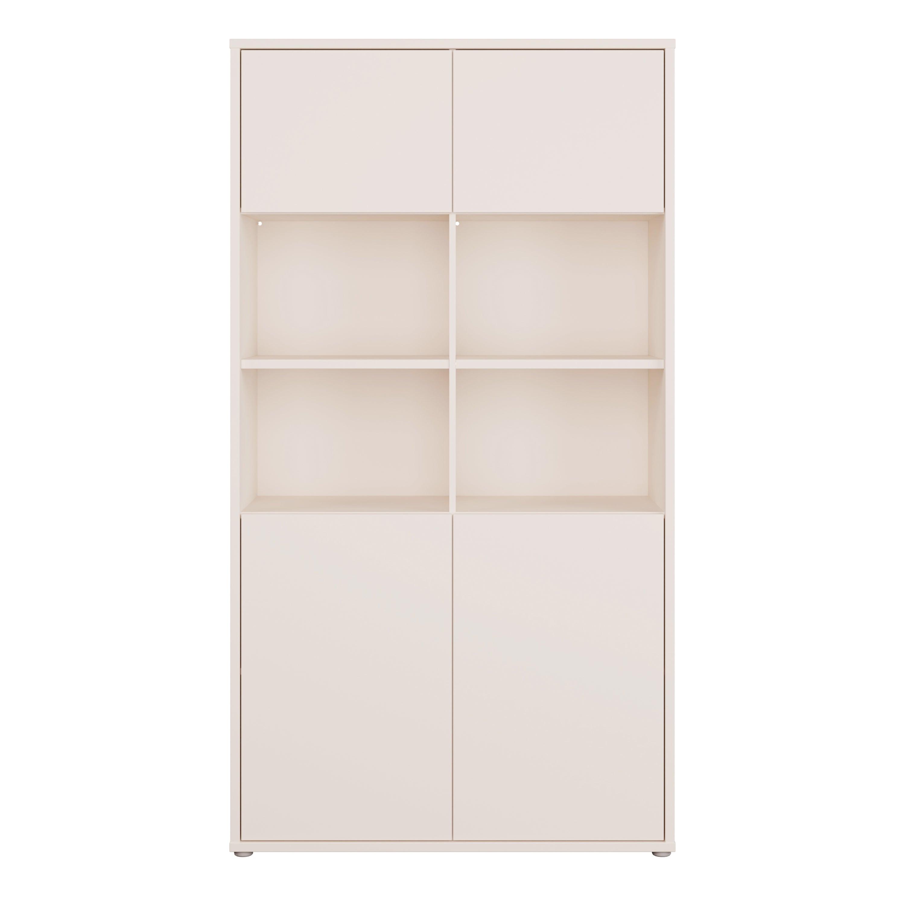 Alice Springs Wide Storage Cabinet 4 Doors Push-to-Open & 2 Central Shelves Sand - image 2