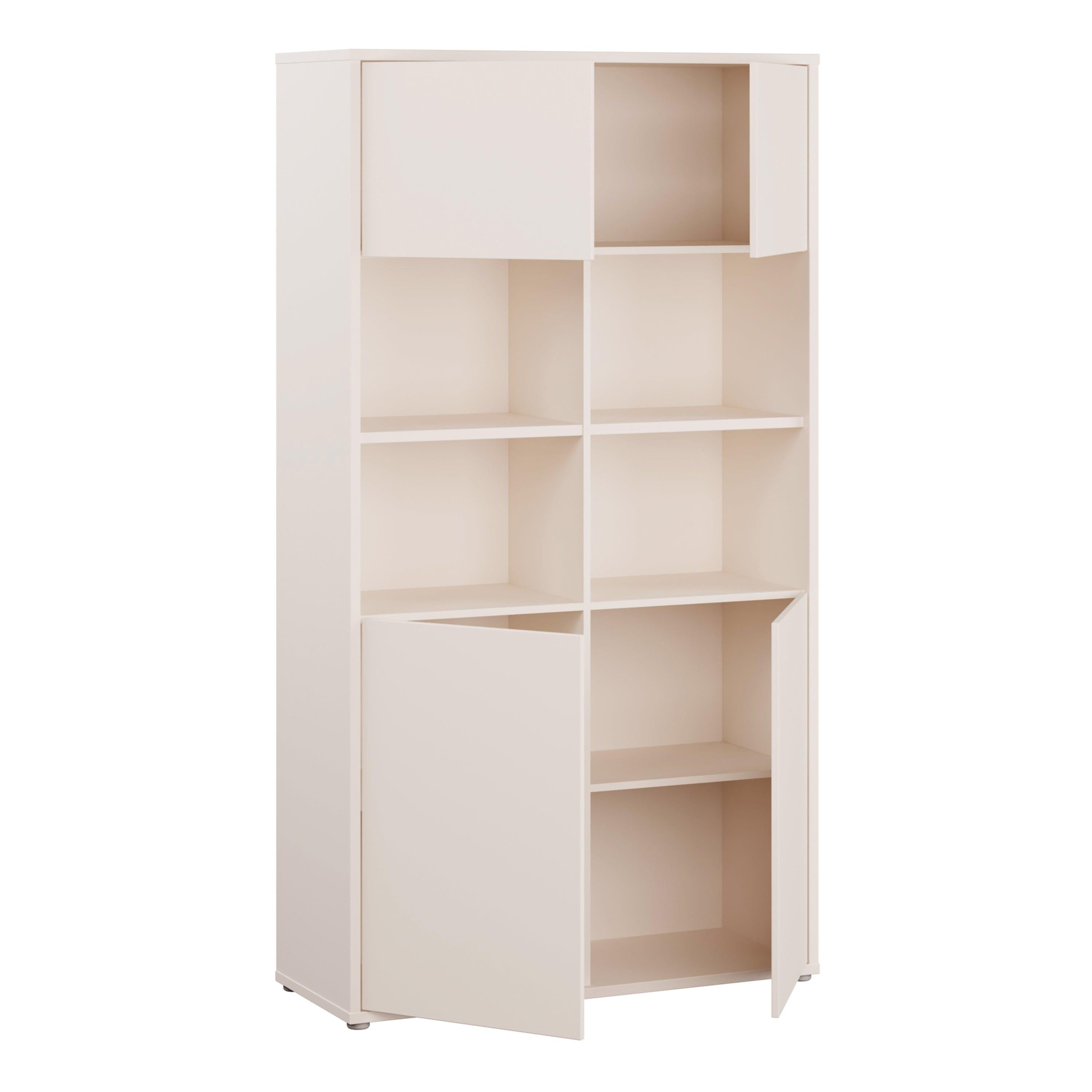 Alice Springs Wide Storage Cabinet 4 Doors Push-to-Open & 2 Central Shelves Sand - image 4