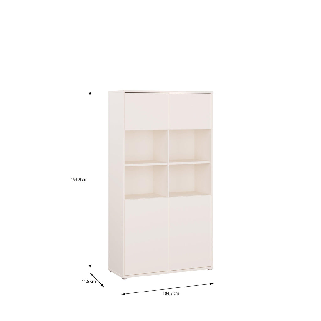 Alice Springs Wide Storage Cabinet 4 Doors Push-to-Open & 2 Central Shelves Sand - image 8