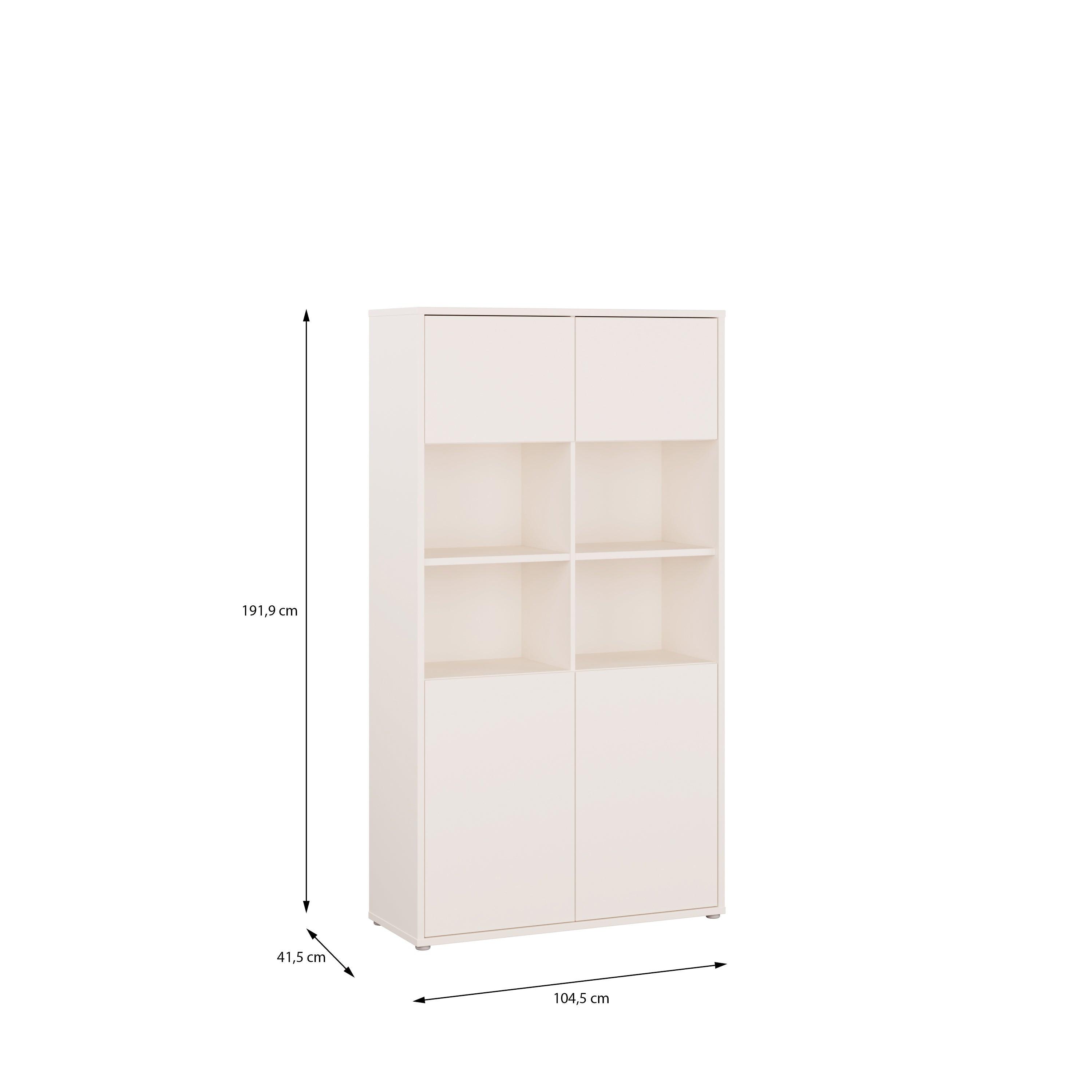 Alice Springs Wide Storage Cabinet 4 Doors Push-to-Open & 2 Central Shelves Sand - image 8