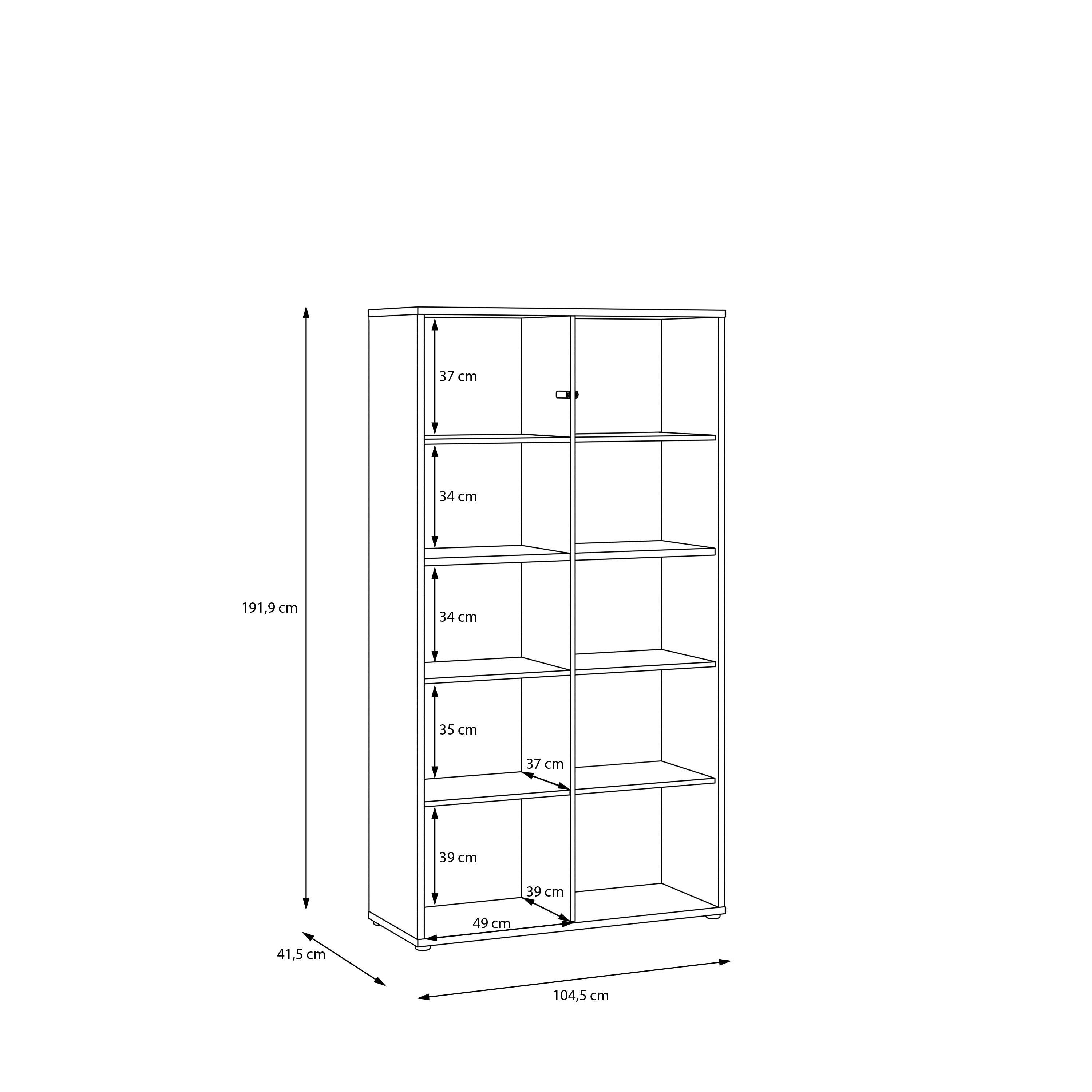 Alice Springs Wide Storage Cabinet 4 Doors Push-to-Open & 2 Central Shelves Sand - image 9