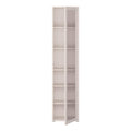 Alice Springs Slim Tall Display Cabinet with 1 Glass Door Push-to-Open & 5 Shelves in Sand - image 5