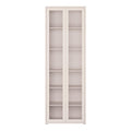 Alice Springs Slim Tall Display Cabinet with 2 Glass Doors Push-to-Open & 5 Shelves in Sand - image 2
