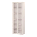 Alice Springs Slim Tall Display Cabinet with 2 Glass Doors Push-to-Open & 5 Shelves in Sand - image 3
