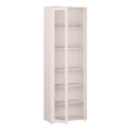 Alice Springs Slim Tall Display Cabinet with 2 Glass Doors Push-to-Open & 5 Shelves in Sand - image 4