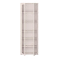 Alice Springs Slim Tall Display Cabinet with 2 Glass Doors Push-to-Open & 5 Shelves in Sand - image 5