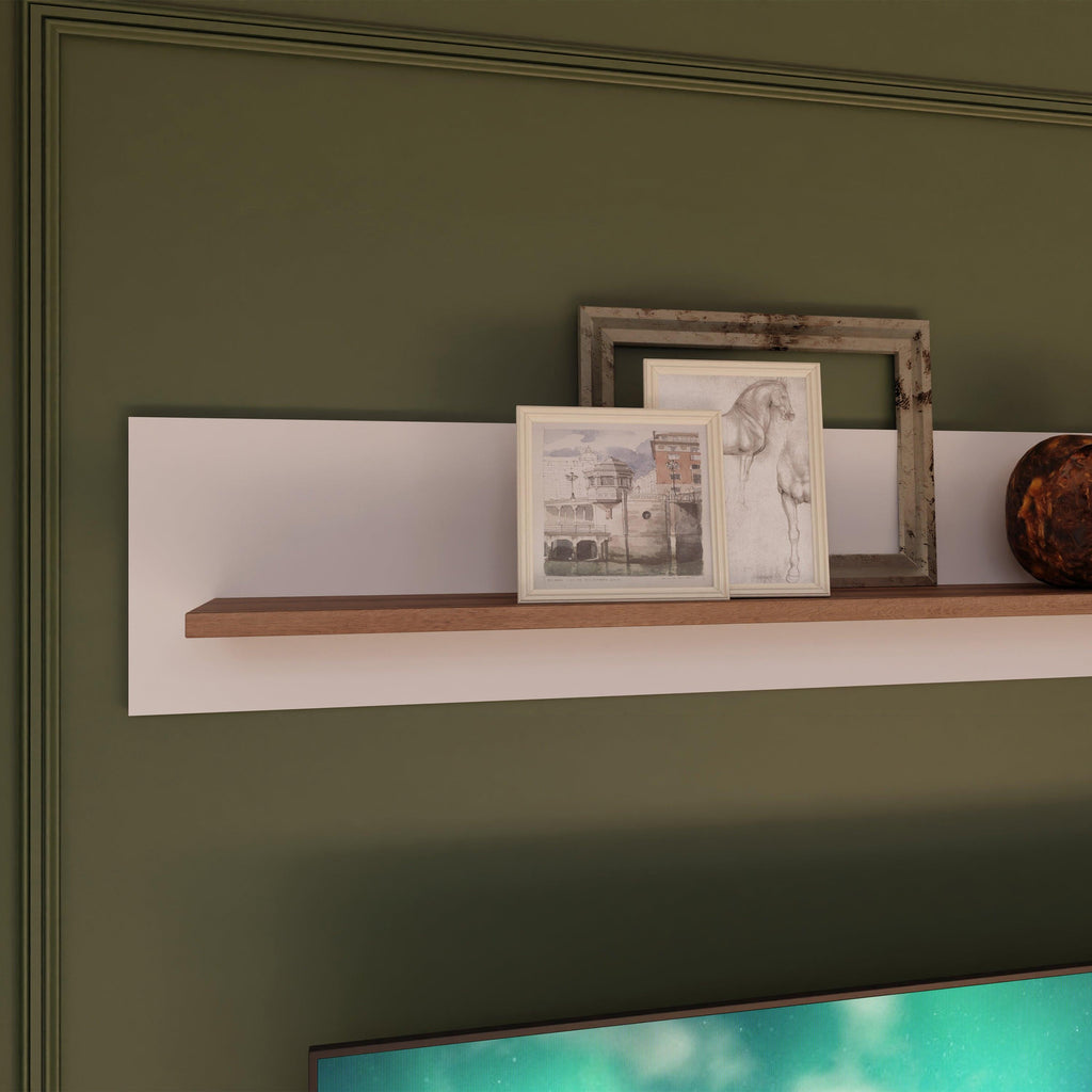 Wensley Wall Shelf in Light Grey and Oak - image 5