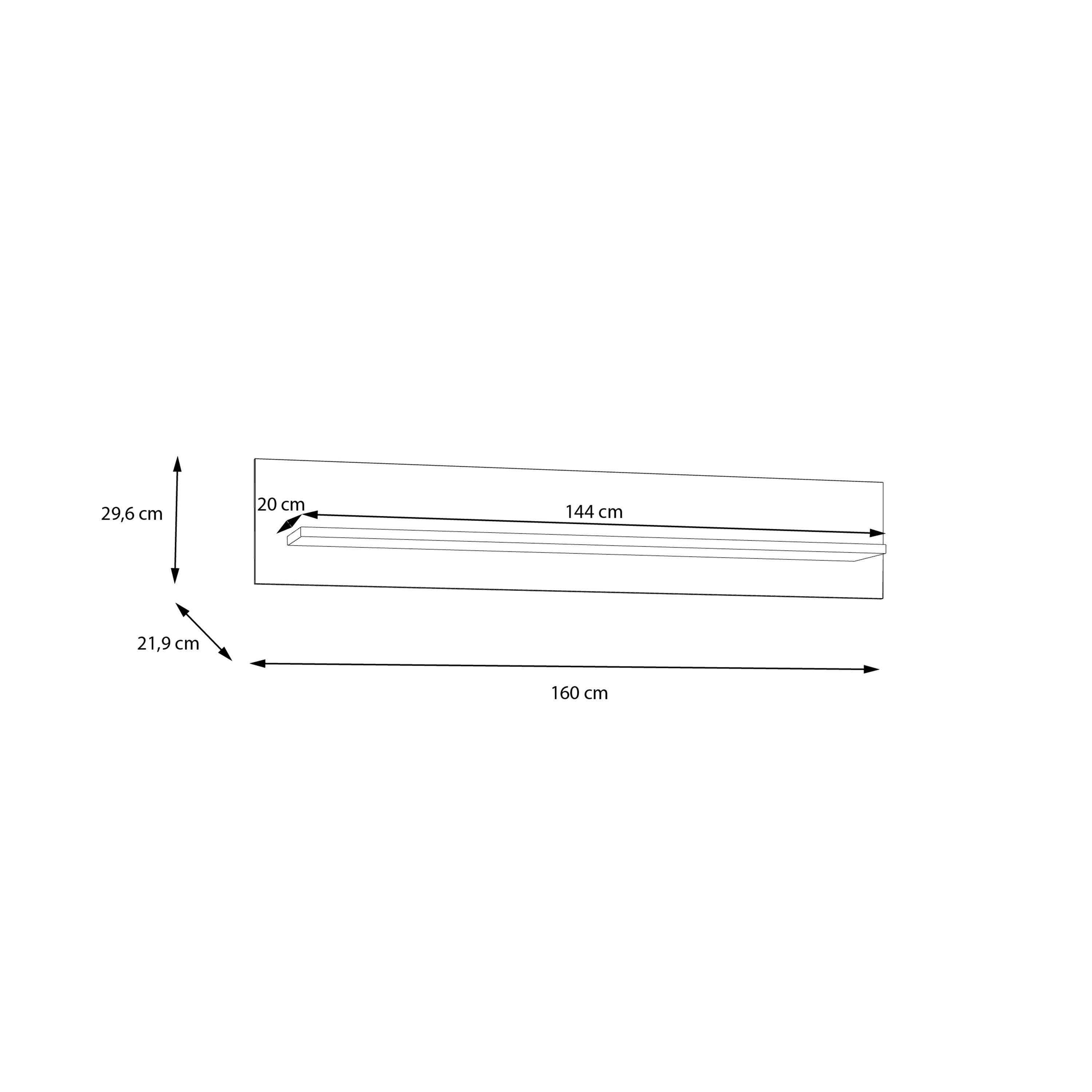 Wensley Wall Shelf in Light Grey and Oak - image 7