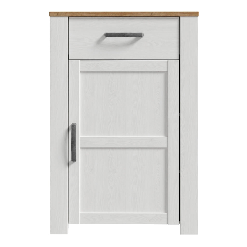 Bohol 1 Door 1 Drawer Shoe Cabinet in Riviera Oak/White - image 2