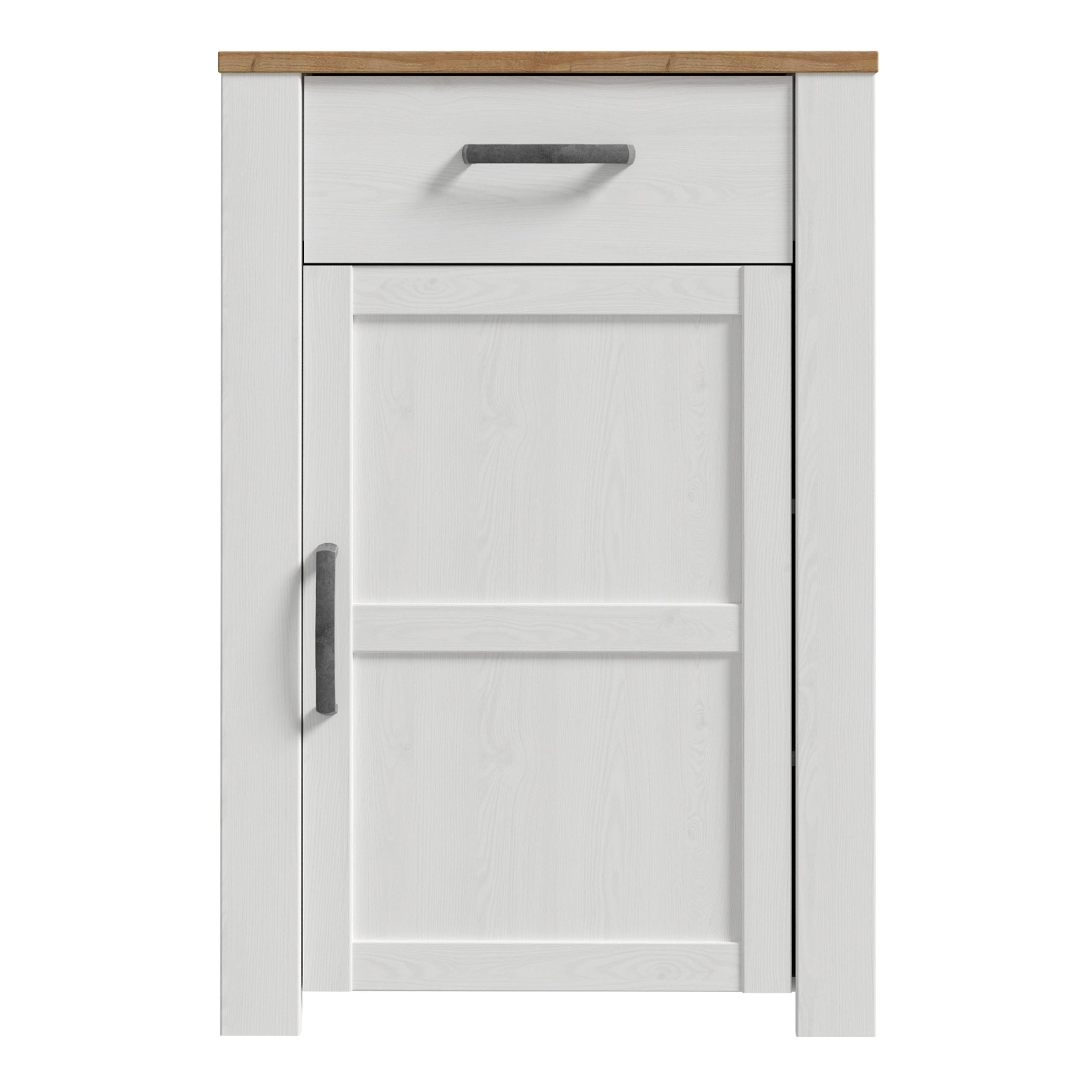 Bohol 1 Door 1 Drawer Shoe Cabinet in Riviera Oak/White - image 2