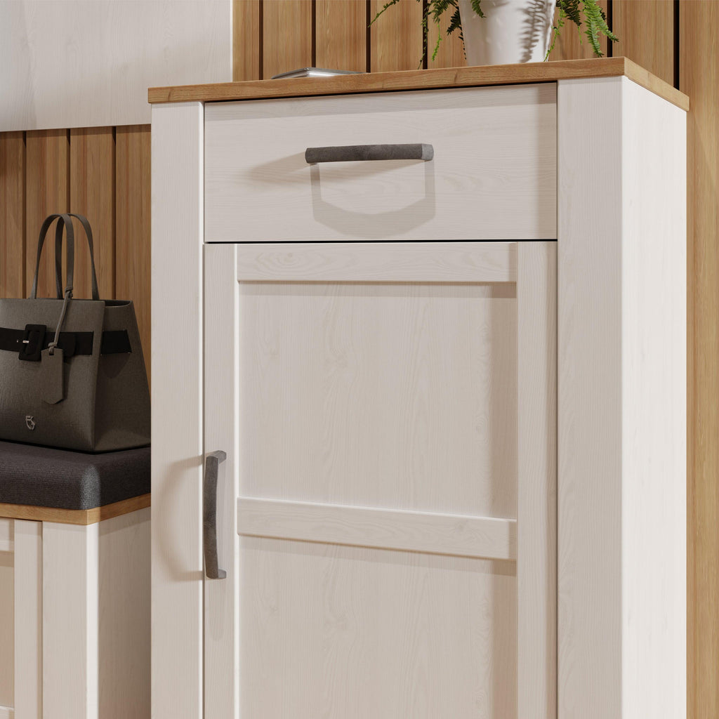 Bohol 1 Door 1 Drawer Shoe Cabinet in Riviera Oak/White - image 6