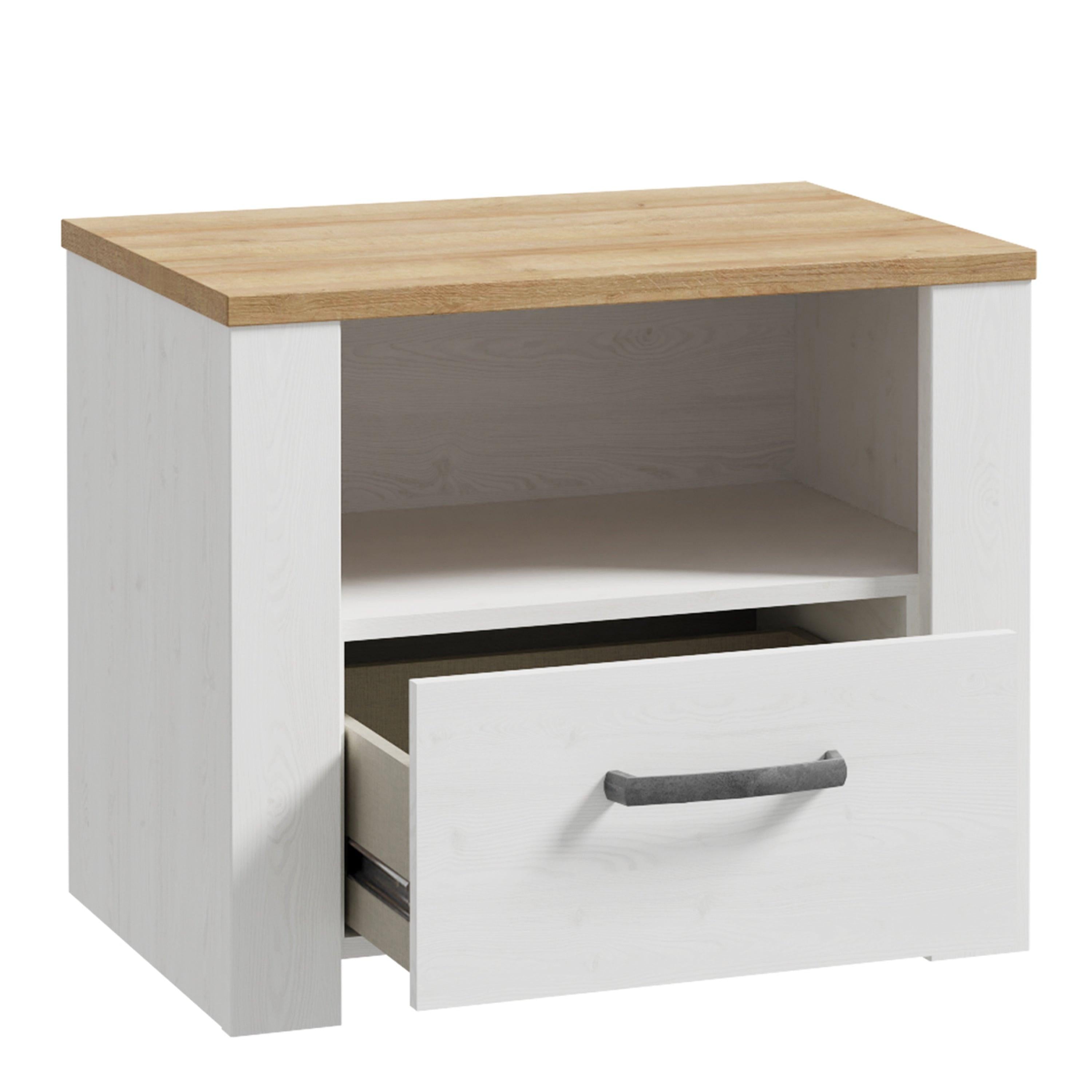 Bohol 1 Drawer Bedside I n Navy Oak - image 3