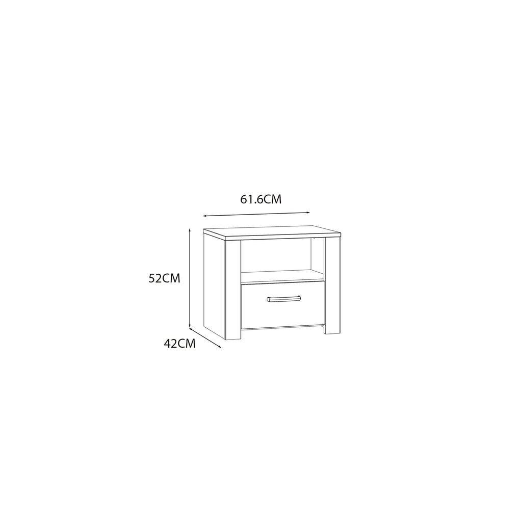 Bohol 1 Drawer Bedside I n Navy Oak - image 8