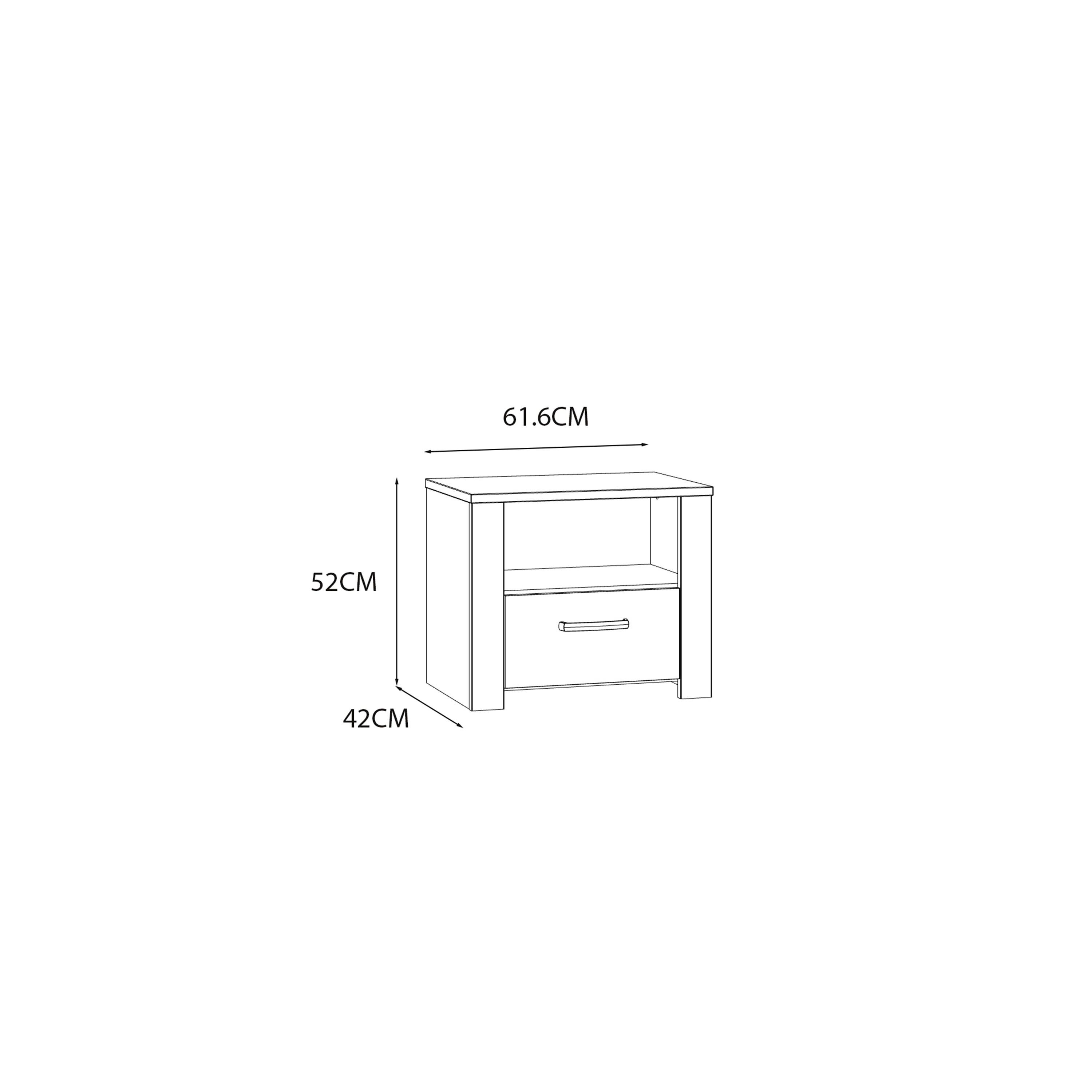 Bohol 1 Drawer Bedside I n Navy Oak - image 8