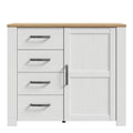 Bohol 1 Door 4 Drawer Chest in Riviera Oak/White - image 2